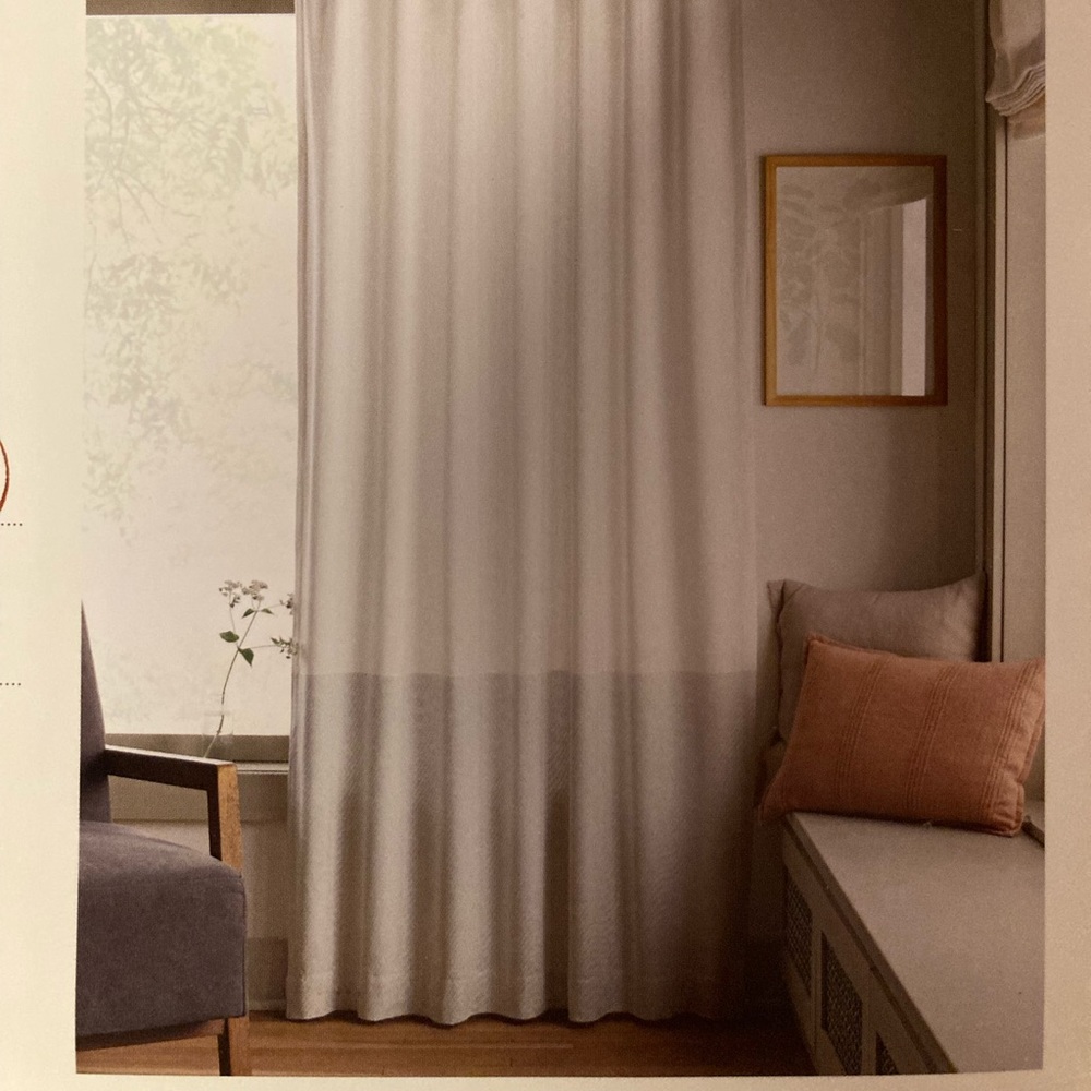 Hearth & Hand Neutral Beige Ombre Curtain Panels (6)